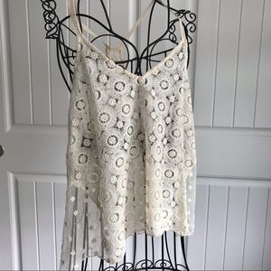 NWT Chelsea & Violet Lace Racer-Back Tank